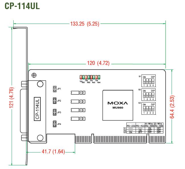 Moxa CP-114UL-I-DB9M - MoxaStore.com